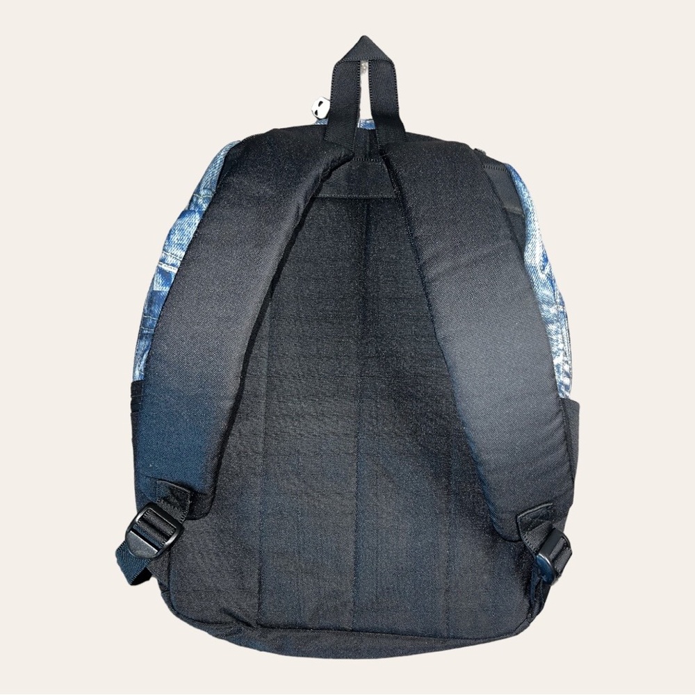 MOJO Mr. Peterson Faux Denim Skull 17' Backpack. - Picture 2 of 6